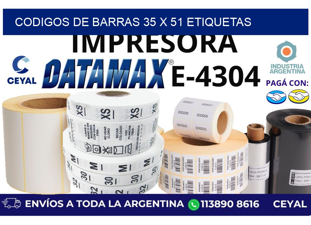 codigos de barras 35 x 51 etiquetas