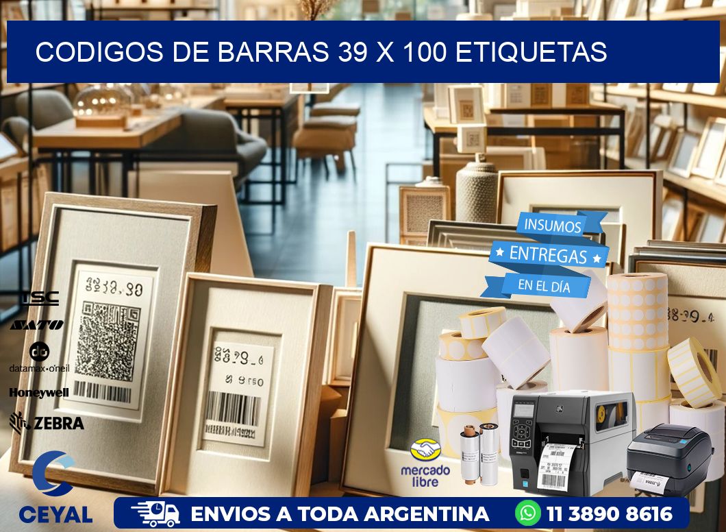 codigos de barras 39 x 100 etiquetas