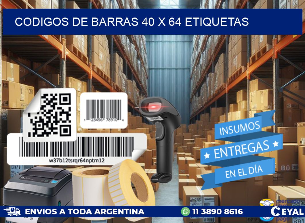 codigos de barras 40 x 64 etiquetas