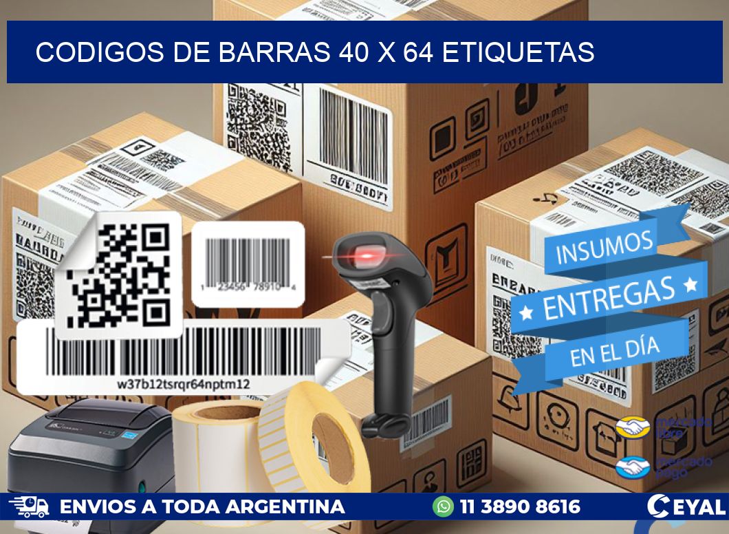codigos de barras 40 x 64 etiquetas