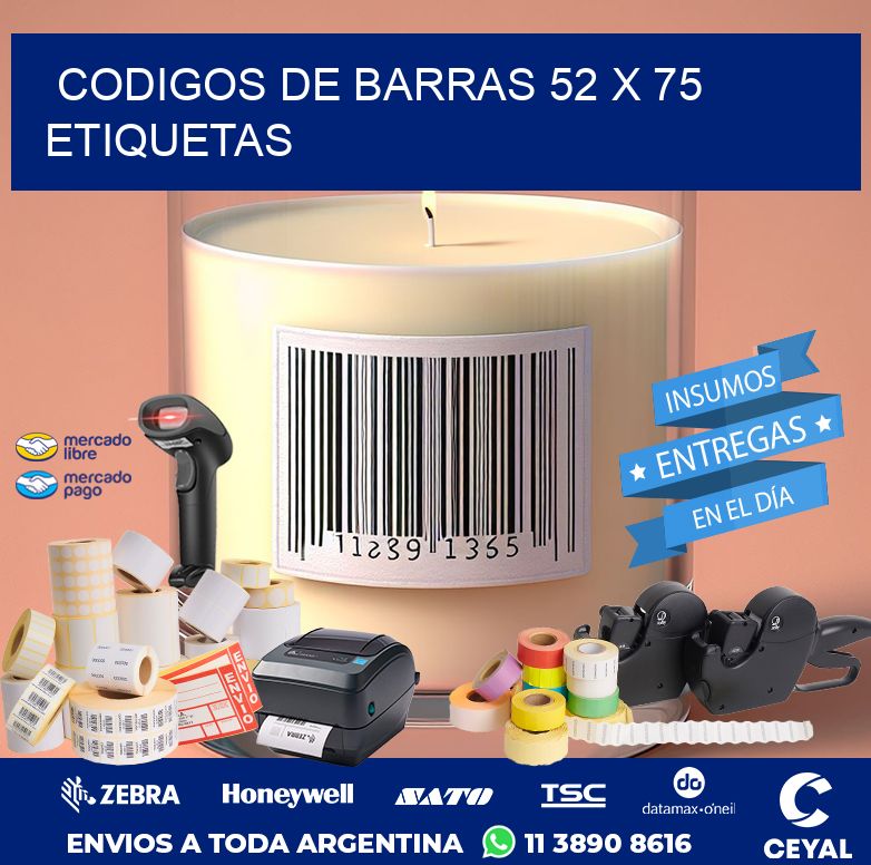 codigos de barras 52 x 75 etiquetas