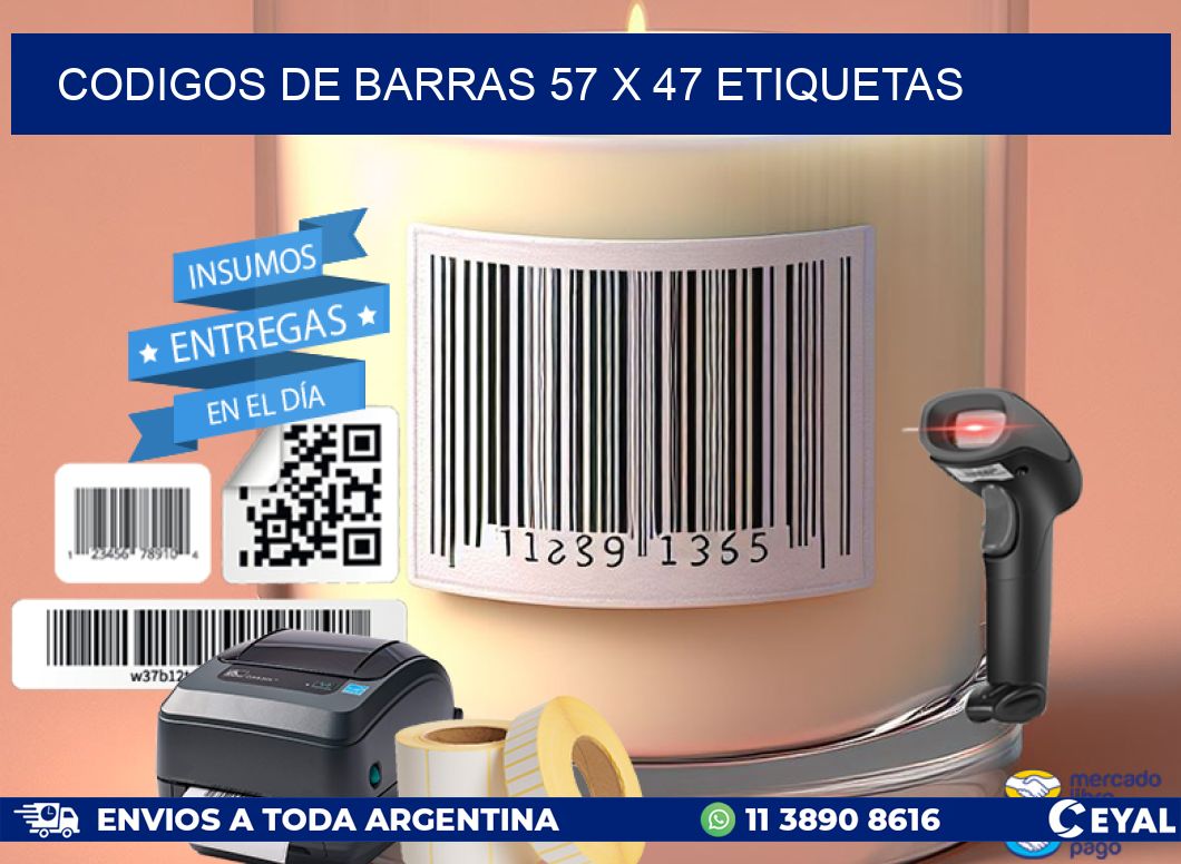 codigos de barras 57 x 47 etiquetas