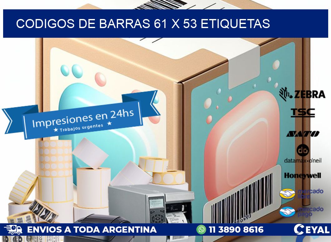 codigos de barras 61 x 53 etiquetas
