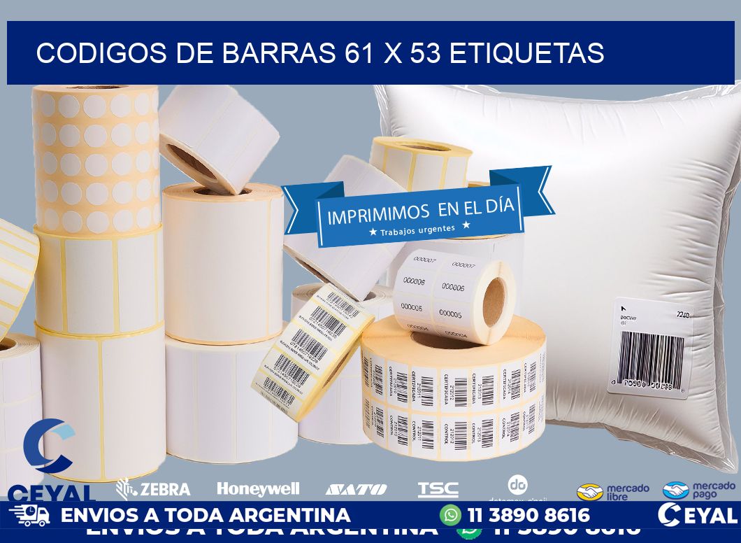 codigos de barras 61 x 53 etiquetas