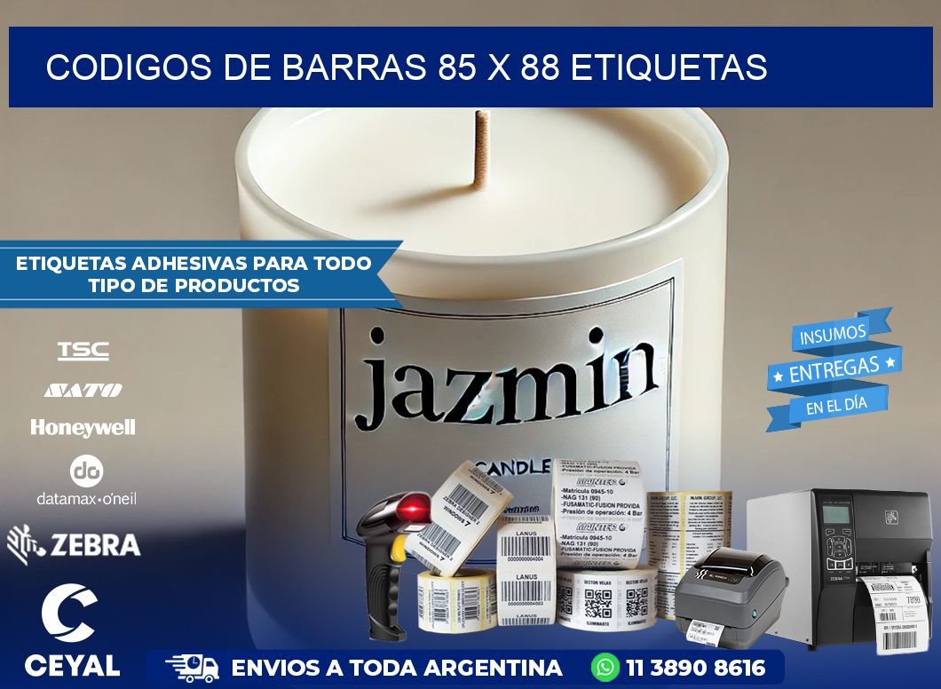 codigos de barras 85 x 88 etiquetas