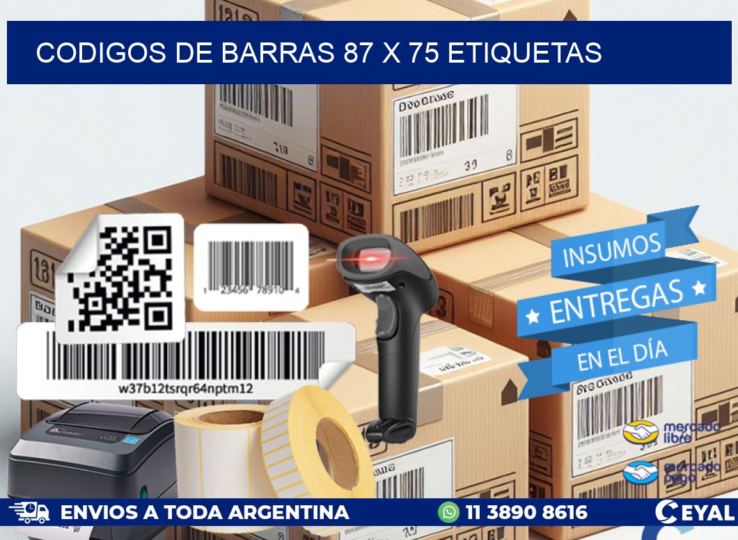 codigos de barras 87 x 75 etiquetas