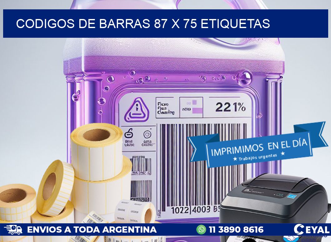 codigos de barras 87 x 75 etiquetas