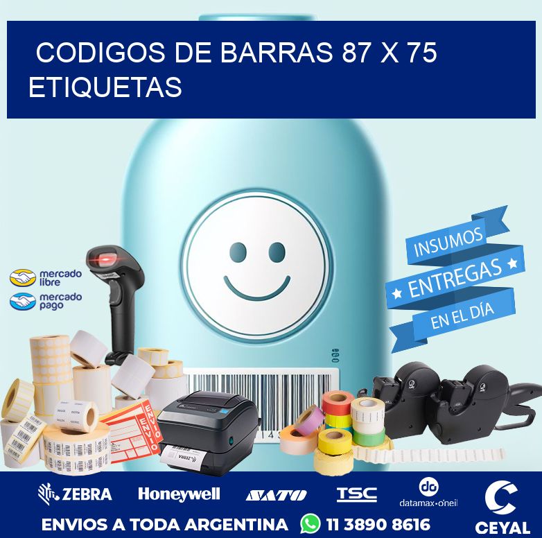 codigos de barras 87 x 75 etiquetas