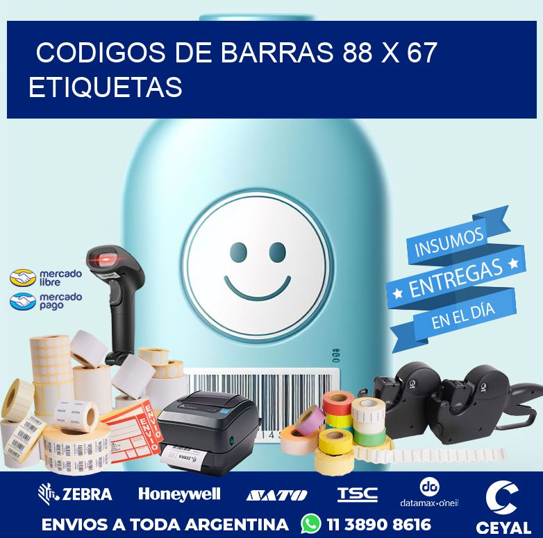 codigos de barras 88 x 67 etiquetas