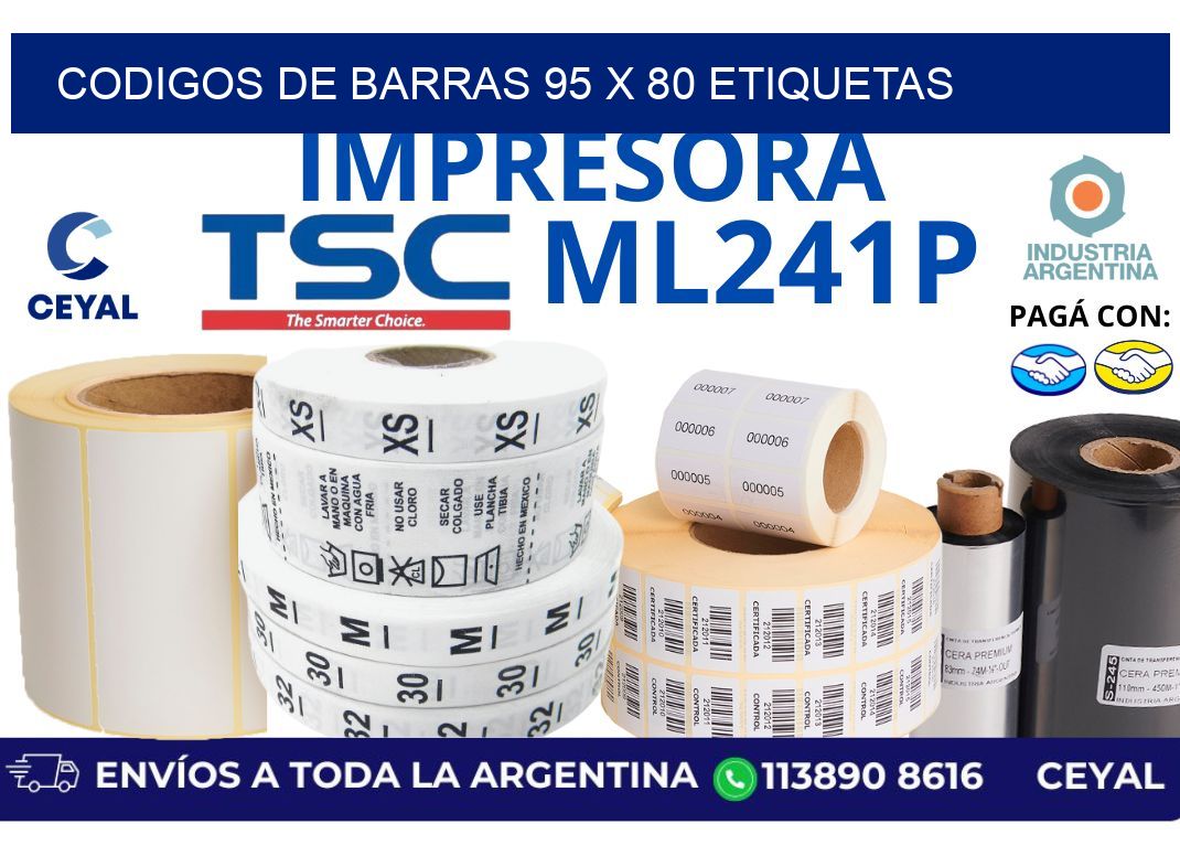 codigos de barras 95 x 80 etiquetas