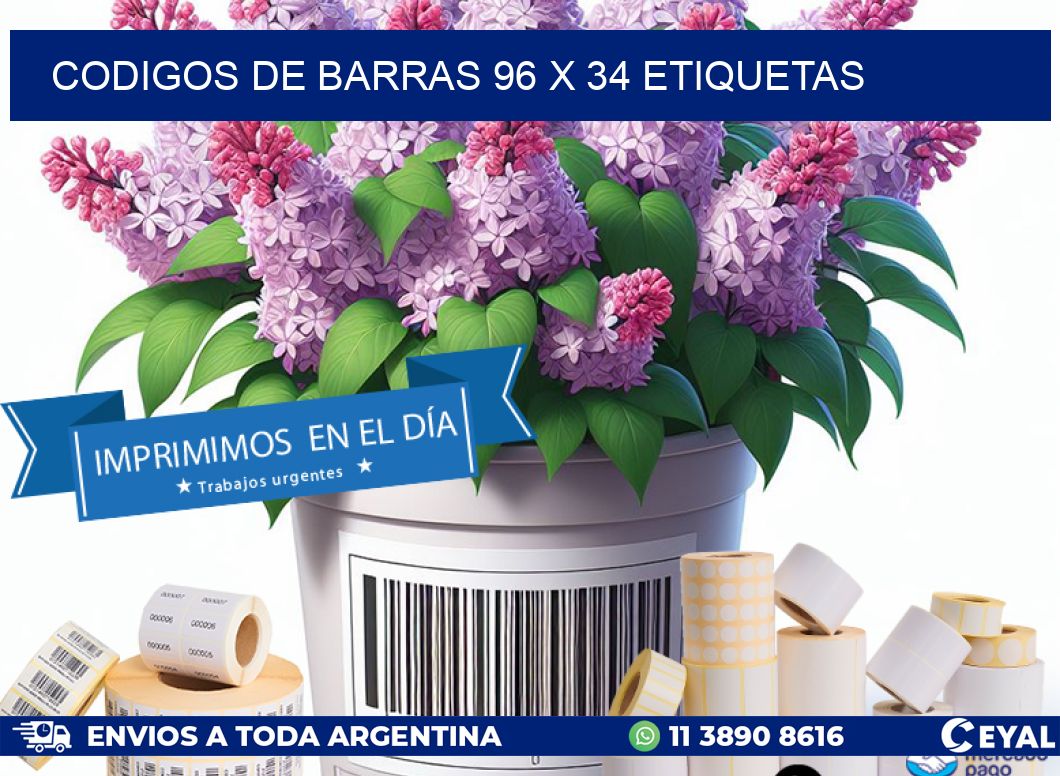 codigos de barras 96 x 34 etiquetas