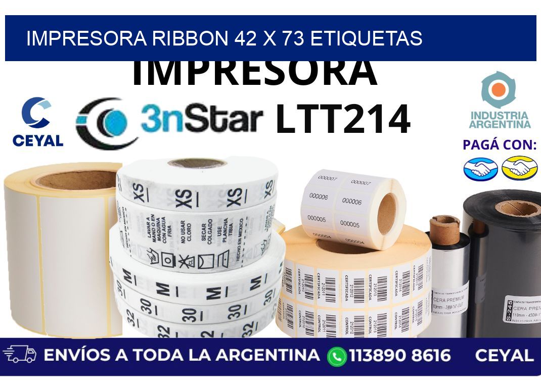 impresora ribbon 42 x 73 etiquetas