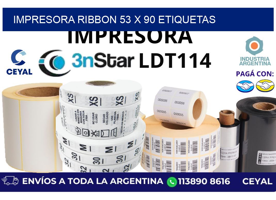 impresora ribbon 53 x 90 etiquetas