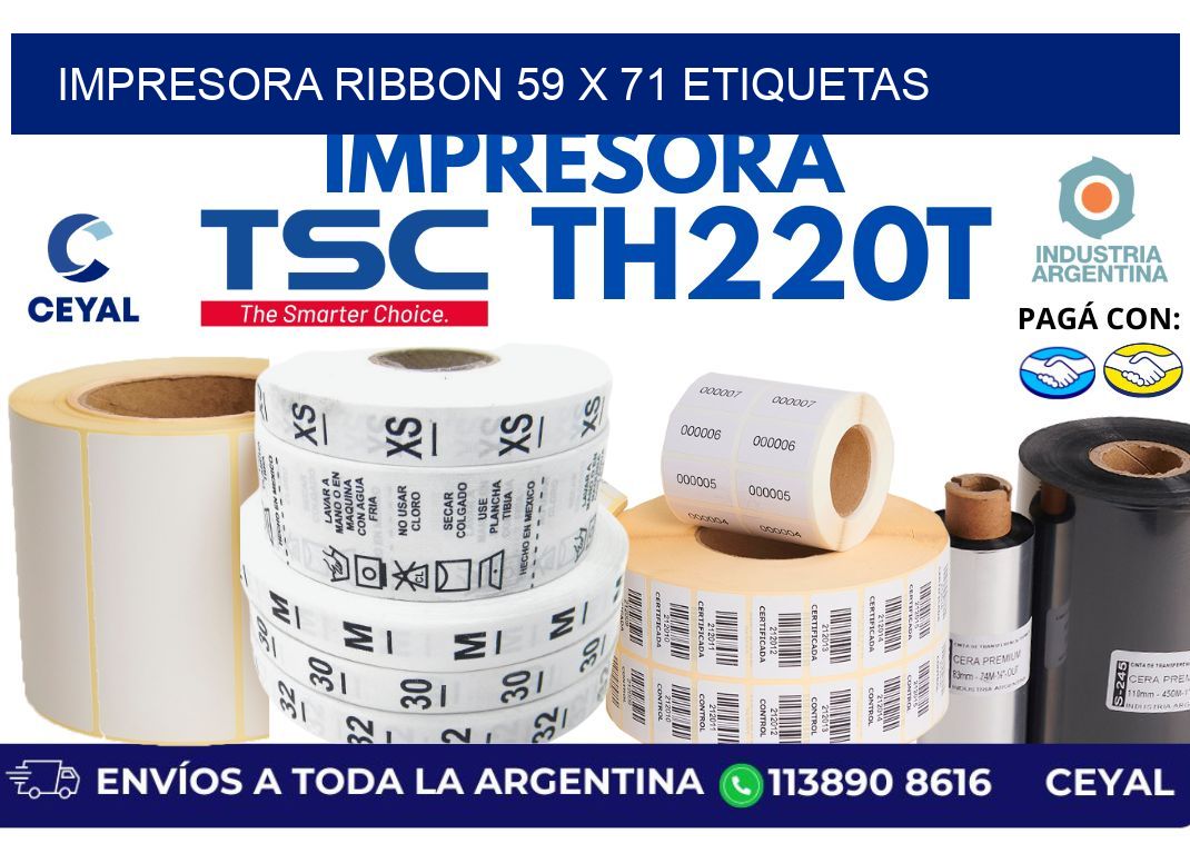 impresora ribbon 59 x 71 etiquetas