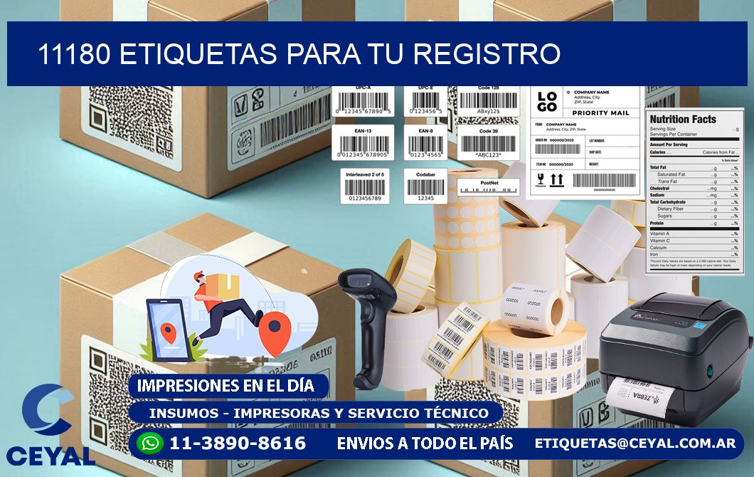 11180 etiquetas para tu registro