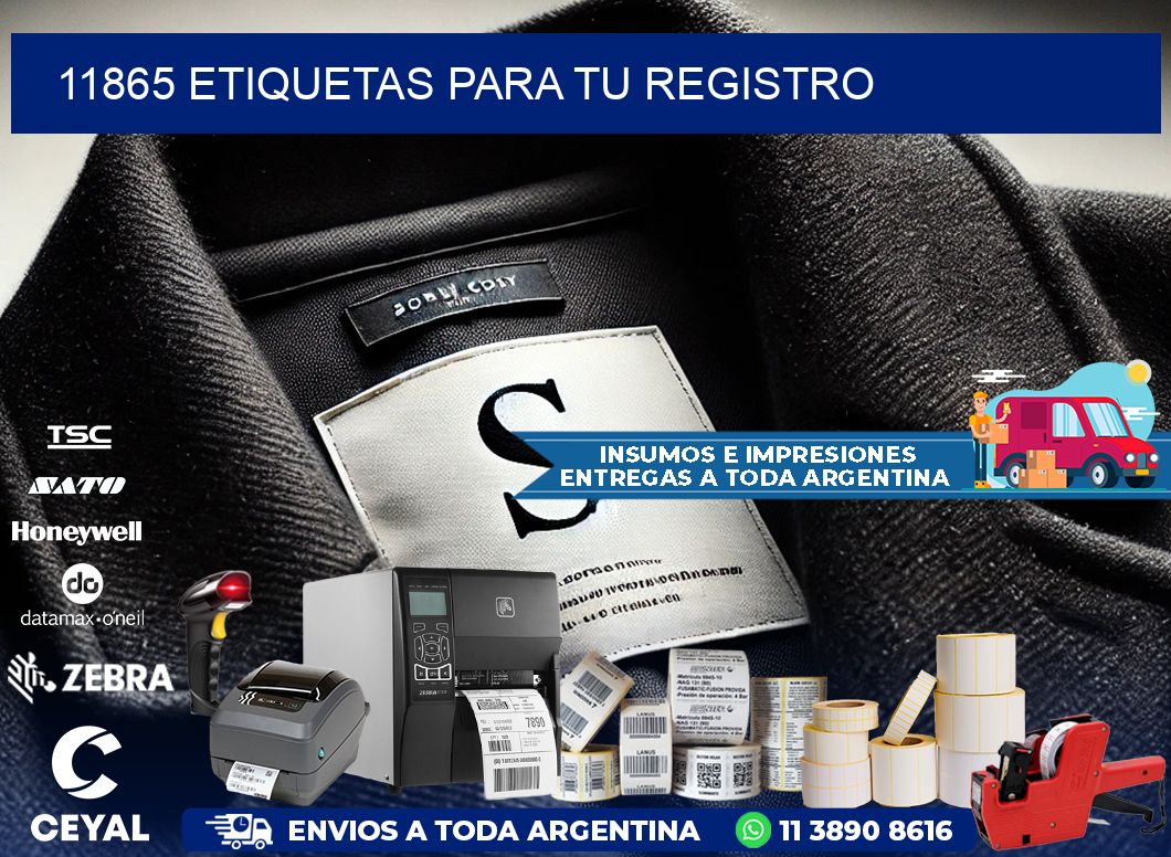11865 etiquetas para tu registro