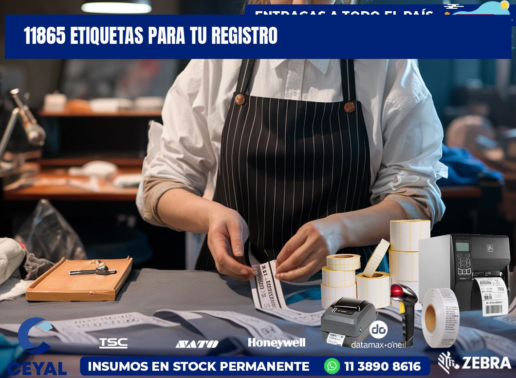 11865 etiquetas para tu registro