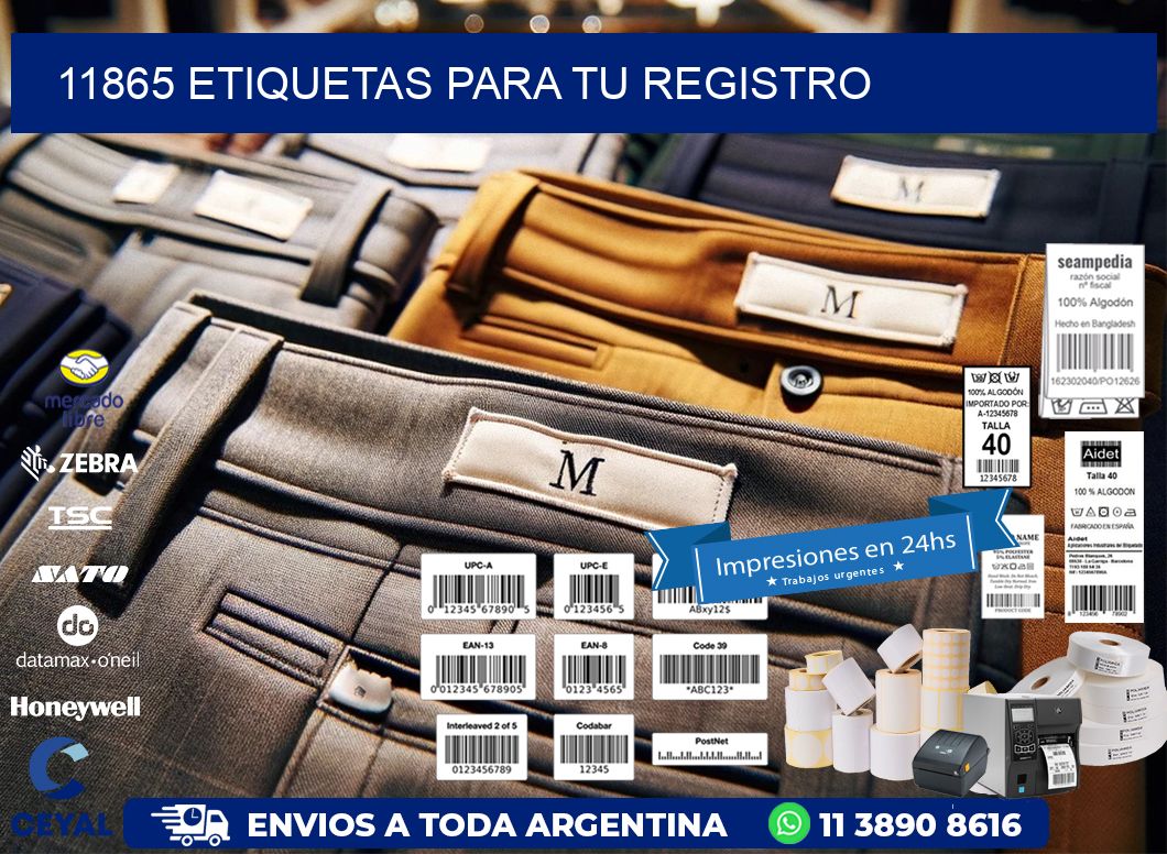 11865 etiquetas para tu registro