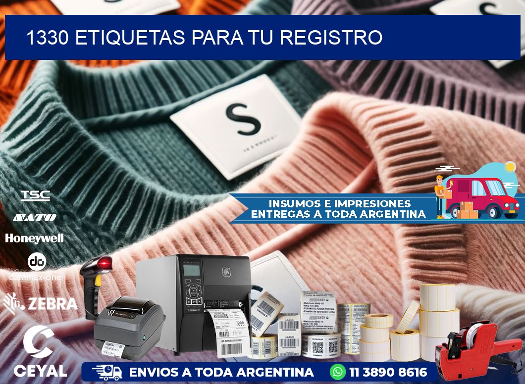 1330 etiquetas para tu registro
