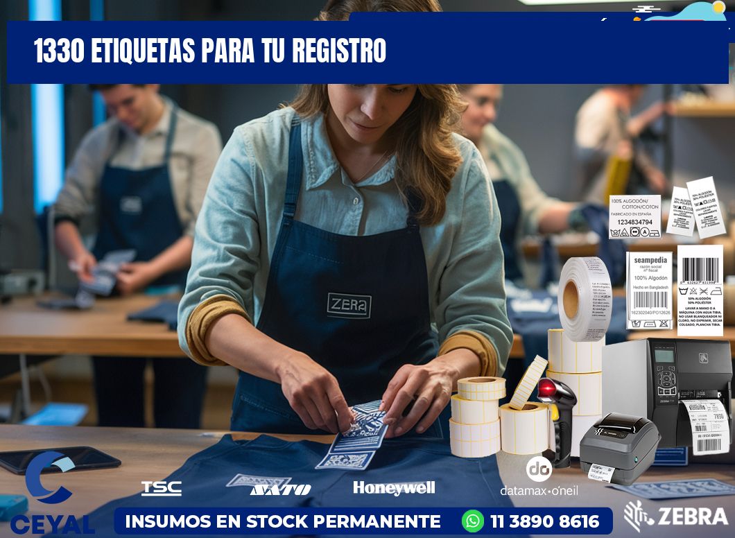 1330 etiquetas para tu registro