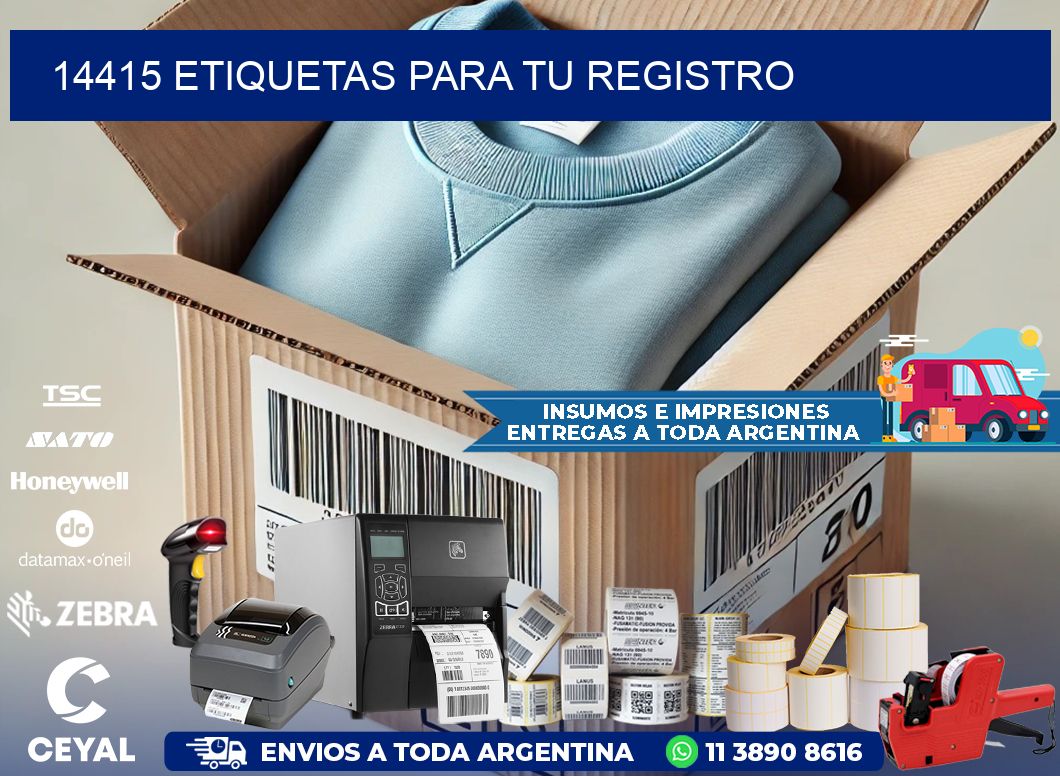 14415 etiquetas para tu registro