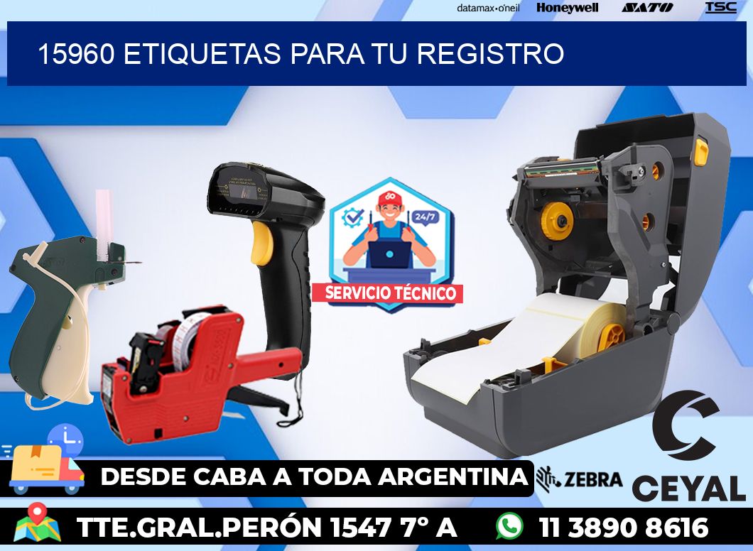 15960 etiquetas para tu registro