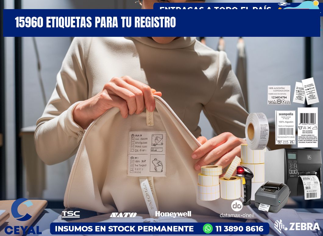 15960 etiquetas para tu registro