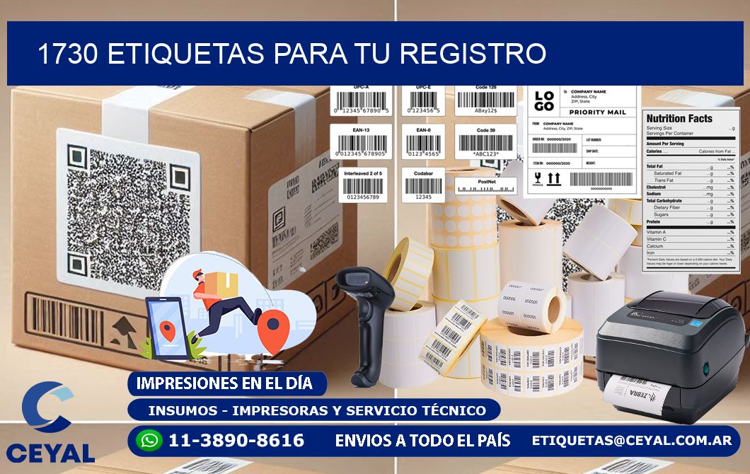 1730 etiquetas para tu registro