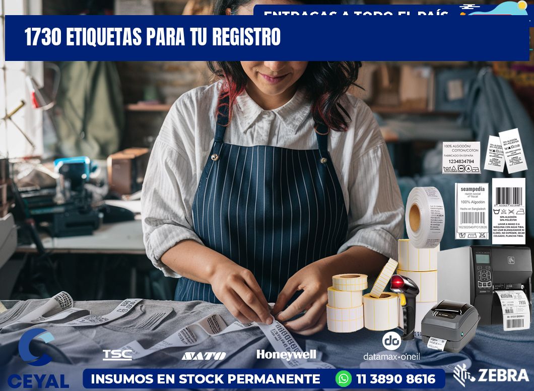 1730 etiquetas para tu registro