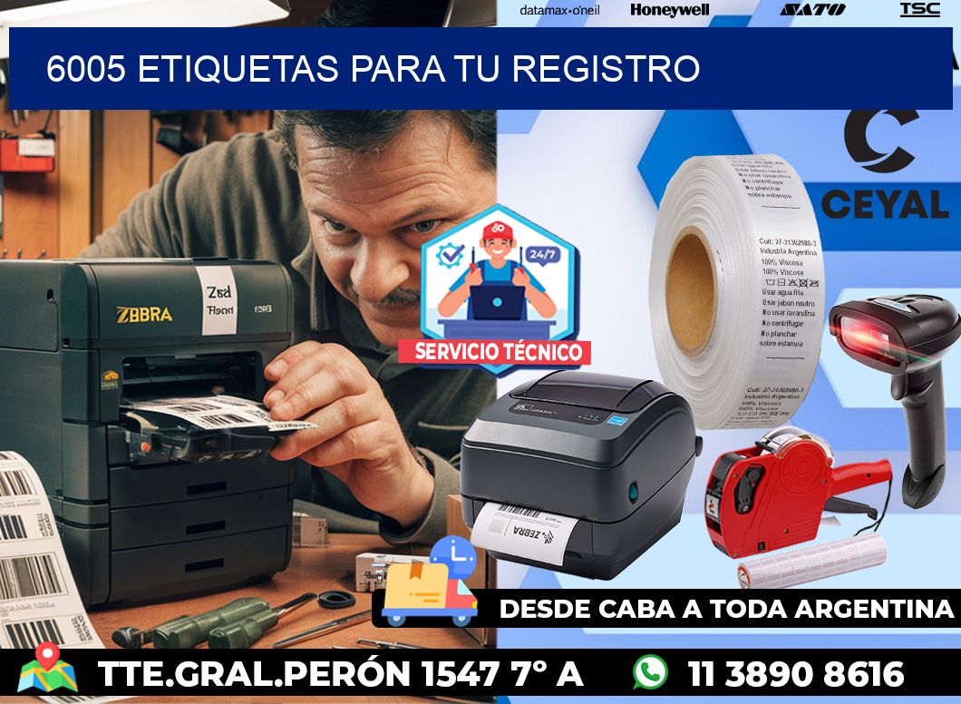 6005 etiquetas para tu registro