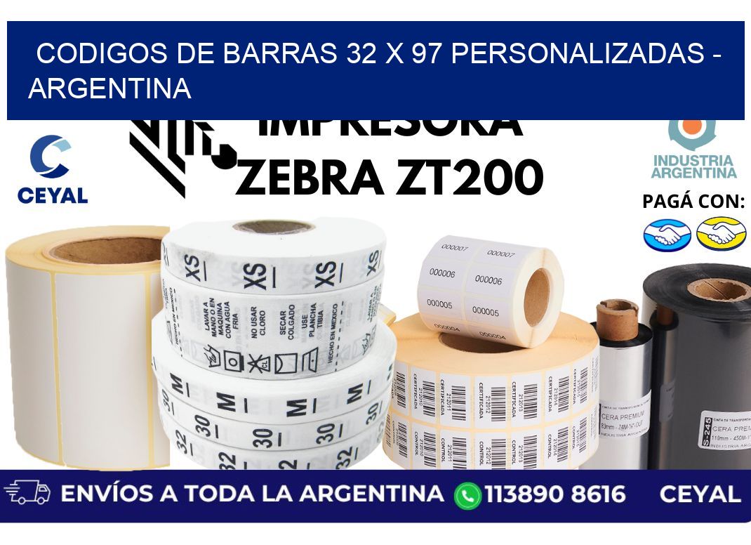 codigos de barras 32 x 97 personalizadas – Argentina