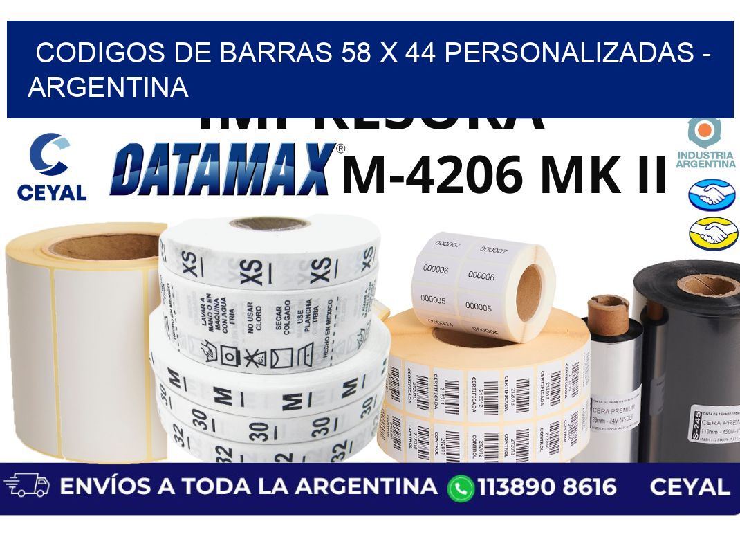 codigos de barras 58 x 44 personalizadas – Argentina