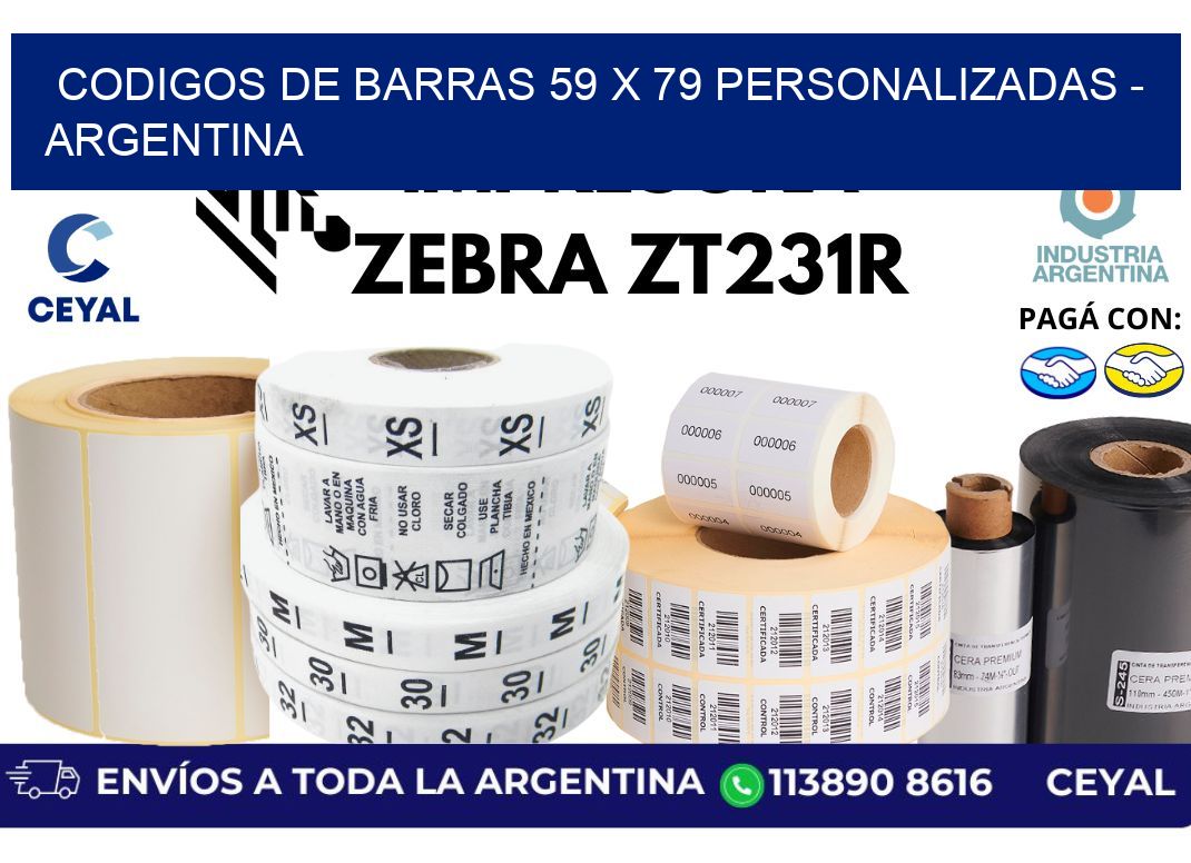 codigos de barras 59 x 79 personalizadas – Argentina