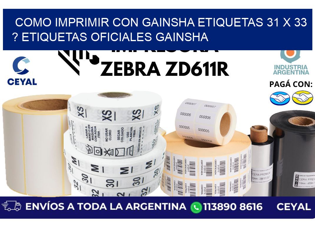 como imprimir con gainsha etiquetas 31 x 33 ? etiquetas oficiales gainsha