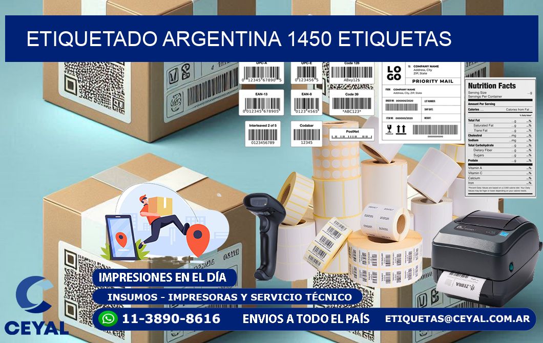 etiquetado argentina 1450 etiquetas
