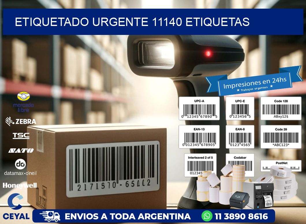 etiquetado urgente 11140 etiquetas