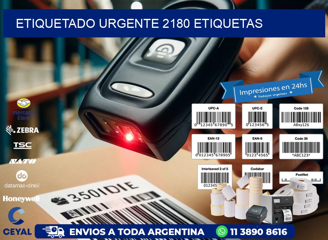 etiquetado urgente 2180 etiquetas