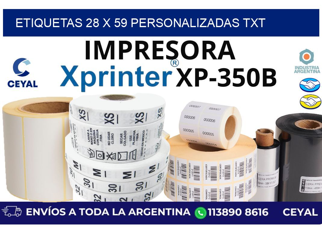 etiquetas 28 x 59 personalizadas txt