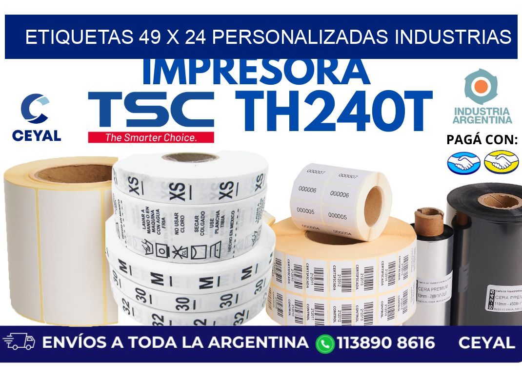 etiquetas 49 x 24 personalizadas industrias