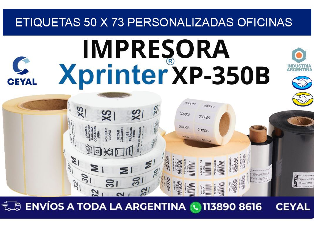 etiquetas 50 x 73 personalizadas oficinas