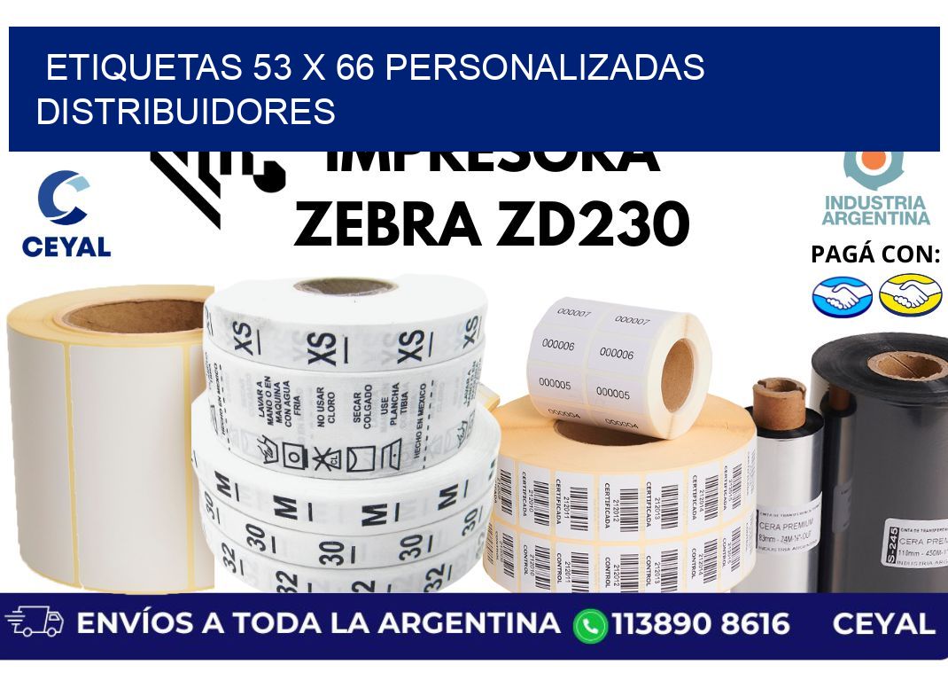 etiquetas 53 x 66 personalizadas distribuidores