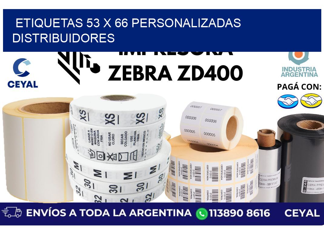etiquetas 53 x 66 personalizadas distribuidores