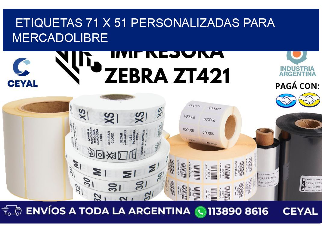 etiquetas 71 x 51 personalizadas para mercadolibre