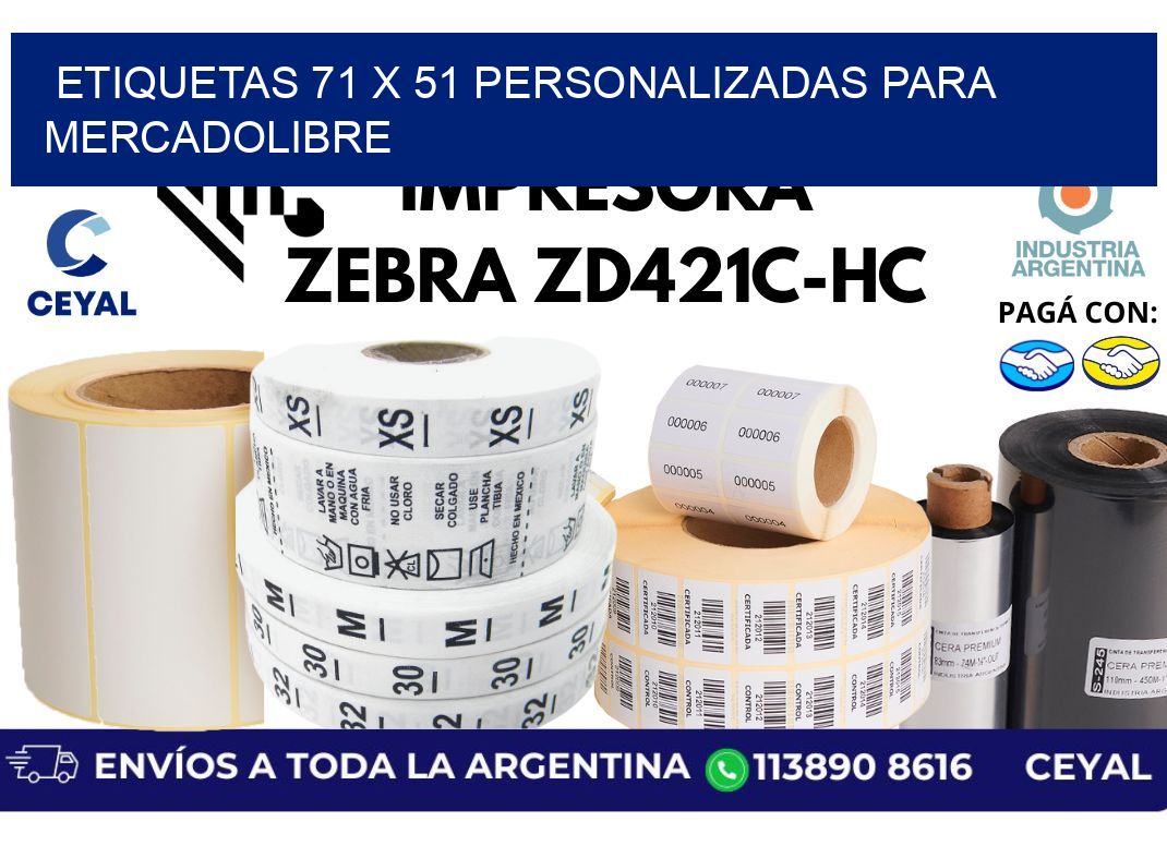 etiquetas 71 x 51 personalizadas para mercadolibre