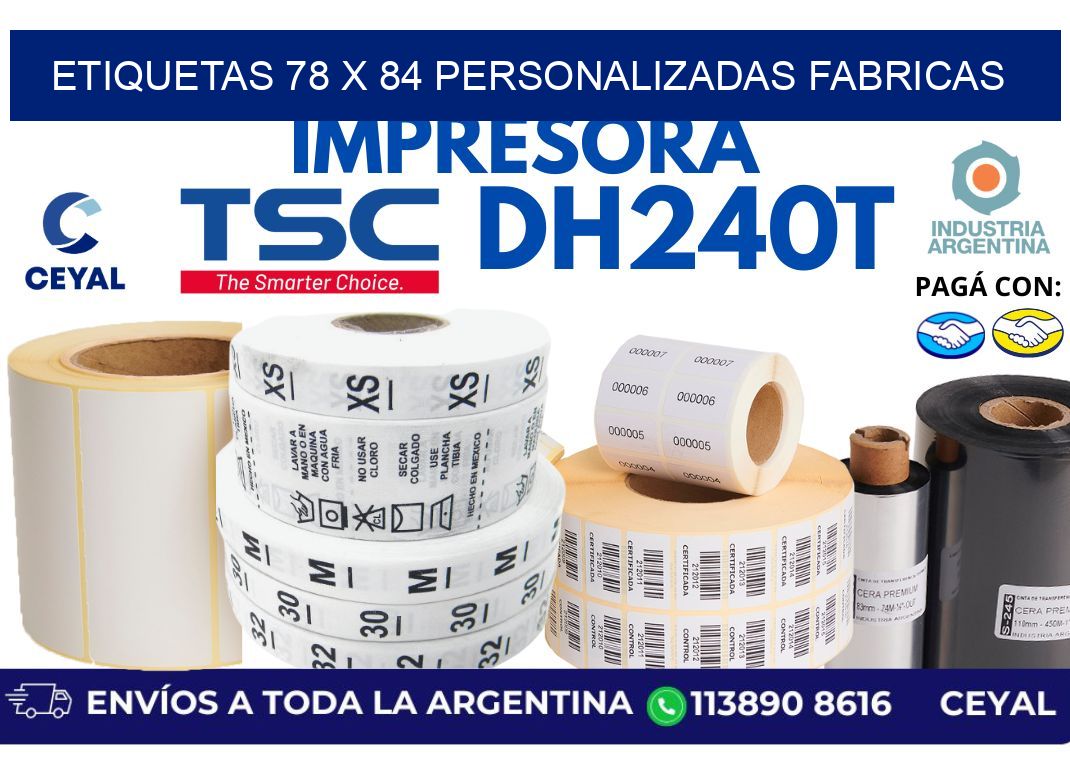 etiquetas 78 x 84 personalizadas fabricas