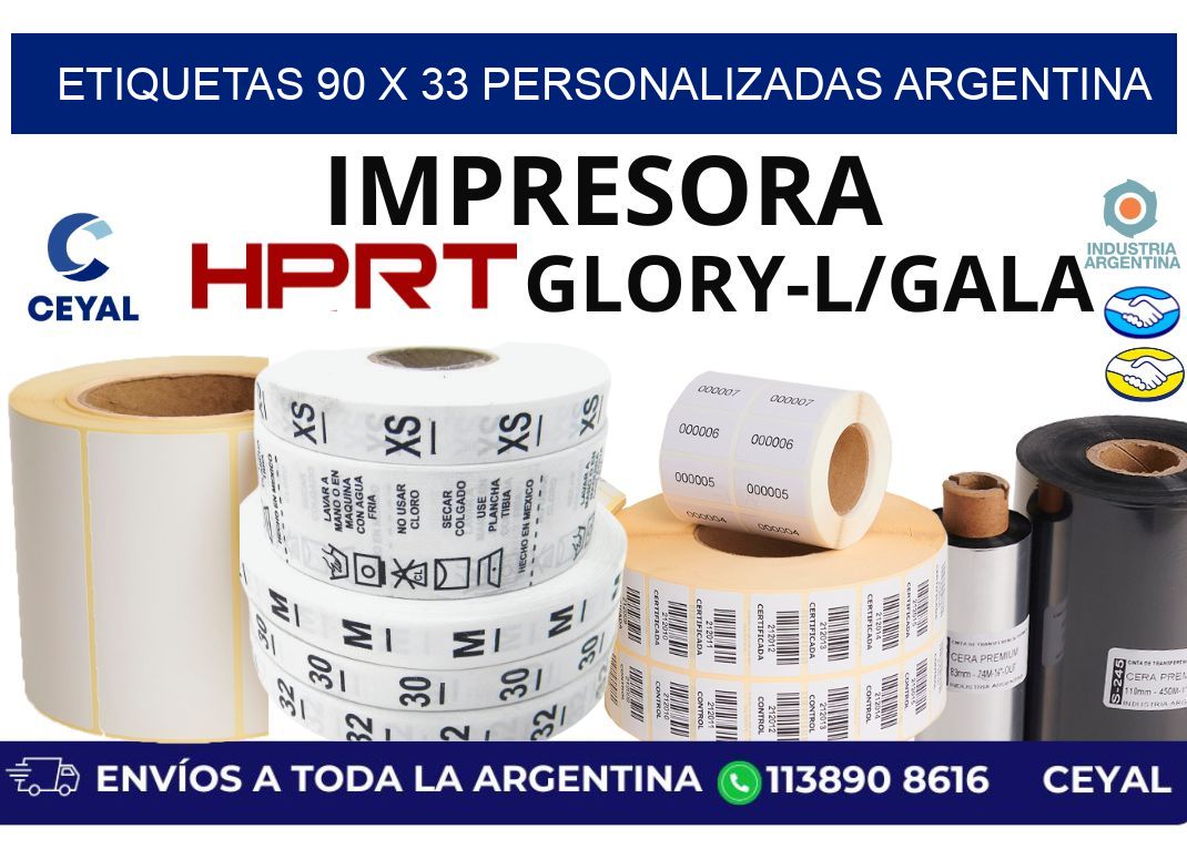 etiquetas 90 x 33 personalizadas argentina