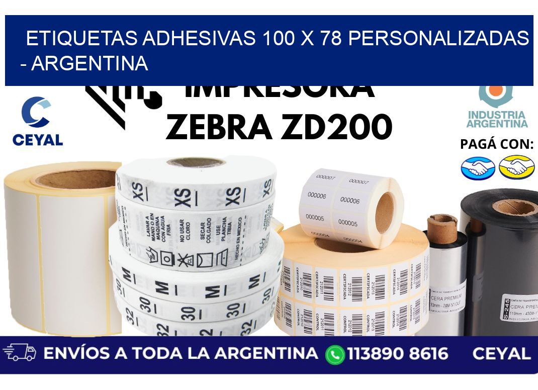 etiquetas adhesivas 100 x 78 personalizadas – Argentina