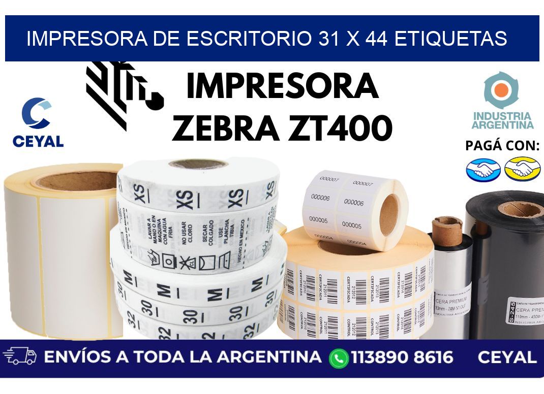impresora de escritorio 31 x 44 etiquetas