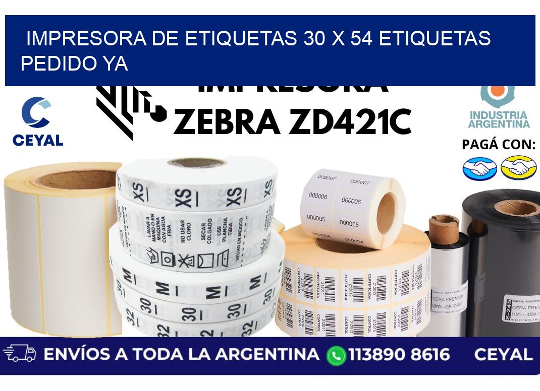 impresora de etiquetas 30 x 54 etiquetas pedido ya