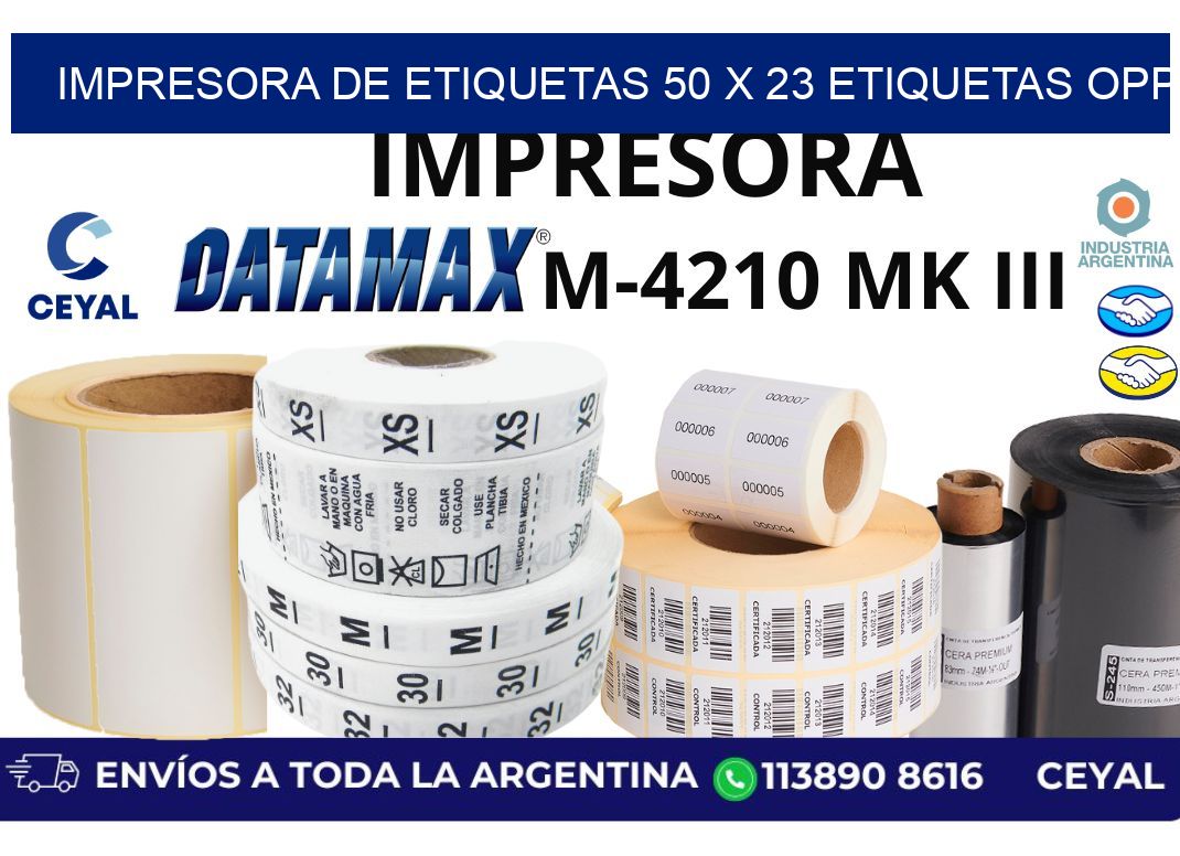 impresora de etiquetas 50 x 23 etiquetas opp